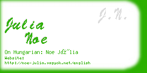 julia noe business card